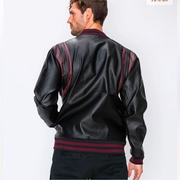 X-Ray Ring of Fire PU varsity jacket - Picture 3 of 9